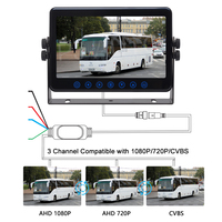 PJAUTO 7 pulgadas IPS HD Split autobús turístico Van Monitor sistema de cámara