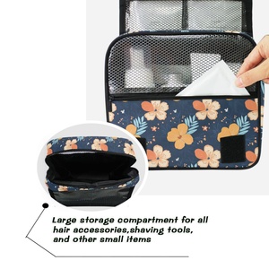 Top Sales Hawaiian Life Hau Flower Waterproof Foldable Hanging Organizer Cosmetic Makeup <b>Storage</b> <b>Toiletry</b> Bag 2025 - Product Image 4