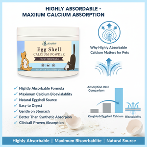 Fijn Eierschaalpoeder Sterk voor Heupen & Gewrichten Uitstekend tegen Osteoporose Hoog Absorbeerbaar Voeder Supplement voor Huisdieren Eierschaalcalsiumpoeder - Product Image 5