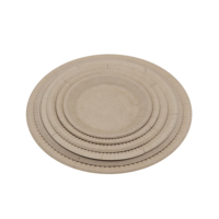 Tomate 10 pouces vaisselle jetable écologique vaisselle biodégradable compostable canne à sucre bagasse pâte plaque bambou fait