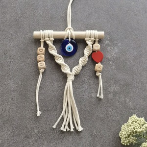 Decoración Colgante de Macramé con Cuentas de Letras, Artesanía Bohemia, Ojo Turco, Regalo para el Día de San Valentín/Día de la Madre/Día <span class=keywords><strong>del</strong></span> Padre - Product Image 3