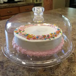 <span class=keywords><strong>6</strong></span> trong <span class=keywords><strong>1</strong></span> trong suốt Acrylic Rack hiển thị Dome phẳng Chassis salad/đấm Bát bánh hiển thị đứng cho thực phẩm - Product Image 3