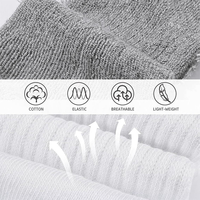 Chaussettes de sport en coton pour hommes avec logo personnalisé en gros, en stock, prêtes à être expédiées, respirantes, antibactériennes, tricotées pour l'hiver