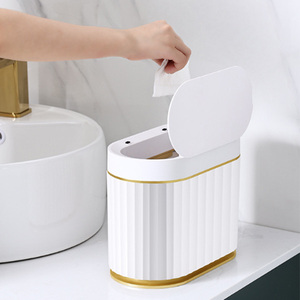 Home 5L Rectangular <b>Kitchen</b> Smart Abs Space Save Automatic Dust Sensor <b>Bin</b> With Swivel Lid for Indoor Household Custom Logo - Product Image 1