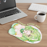 Tapis de souris personnalisé avec impression par sublimation sur tissu, repose-poignets 3D en gel de silice antidérapant, tapis de souris anime