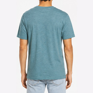 เสื้อยืด OEM พรีเมียมทรงปกติสำหรับผู้ชาย ผ้าฝ้ายลำลอง สตรีทแวร์ น้ำหนักเบา สวมใส่สบาย ระบายอากาศได้ดี - Product Image 3