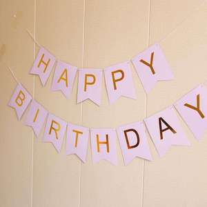 Guirnalda de Cumpleaños con Letras de Feliz Cumpleaños en Tonos Pastel, Decoración para Fiestas de Cumpleaños de Niñas y Niños - Product Image 5