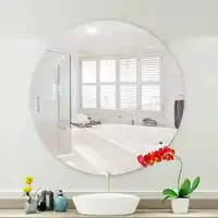 Source 6mm silver 32 inch 28 inch extra large circle round wall mirror  stick on the wall on m.