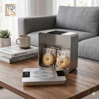 Boîte en métal rectangulaire ou carrée personnalisable pour chocolats, bonbons et biscuits, qualité alimentaire, imprimée, vide, emballage sur mesure