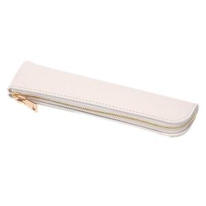 Estuche para lápices de cuero PU minimalista de estilo japonés con diseño creativo, con cremallera metálica y logo impreso. Estudiante - Product Image 2