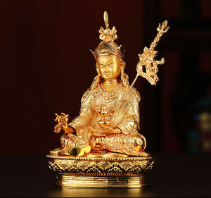 <span class=keywords><strong>กวน</strong></span><span class=keywords><strong>อิ</strong></span><span class=keywords><strong>ม</strong></span>โลหะผส<span class=keywords><strong>ม</strong></span>สไตล์ทิเบต2025รูปปั้นพระพุทธรูปศากยมุนีจุชริทาราตกแต่ง masambhava รูปปั้นพระพุทธรูปชุบทอง15ซม. - Product Image 1