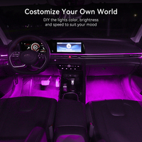 Lumières d'ambiance faciles à installer pour tous les modèles de voitures Bande LED Néon LED Lumière intérieure Décoration d'ambiance automatique