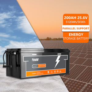 PowMr <b>Rechargeable</b> 200Ah 25.6V Lithium Ion <b>Battery</b> Support Parallel and Series 5KWh Energy Storage Solar <b>Battery</b> - Product Image 1