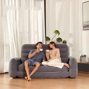 Ghế <span class=keywords><strong>sofa</strong></span> gấp ba người thiết kế hiện đại, bọc nhung, có thể bơm hơi, dùng làm giường nghỉ trưa, có tựa chân, kết hợp nhiều chức năng - Product Image 3