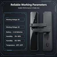 Cerradura Inteligente para Puerta con Huella Dactilar LangYeao, Biométrica, 5 en 1, Entrada sin Llave, Control Remoto por Aplicación, Contraseña Temporal, Wi-Fi/Zigbee/Matter