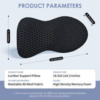 Coussin lombaire ergonomique en mousse à mémoire de forme en forme d'arc, personnalisable, pour assise prolongée et sommeil sans fatigue du bas du dos