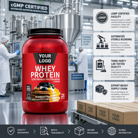 Poudre de Protéine de Lactosérum OEM ODM pour Crème Glacée, Complément Sportif, Formule Nutritionnelle pour la Récupération Énergétique