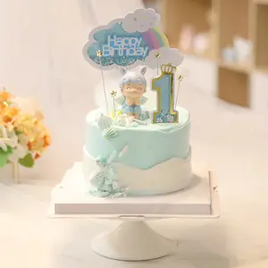 Popular sale small cake decoration festival celebrate DIY valentine's day gift wedding cake toppers happy birthday