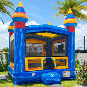 Château gonflable commercial en PVC bleu de haute qualité pour enfants, idéal pour les fêtes en extérieur et l'usage domestique - Product Image 5