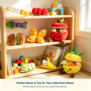 LKTOYS OEMODM Juguete de Peluche para Bebés Recién <span class=keywords><strong>Nacidos</strong></span>, Montessori, Juego de Clasificación Cognitiva de Frutas y Verduras, Juego de Juguetes de Peluche de Frutas - Product Image 2
