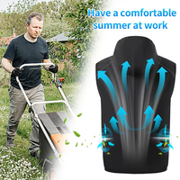 Kühlende Winddichte Canvas-Klimaweste Kurzes Sommerdesign mit Eingebauten Ventilatoren 100% Polyester