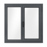 Fenêtre à battant moderne en aluminium, simple vitrage, résistante aux ouragans, série 50, insonorisée, pour rénovation, prix usine