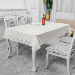 <span class=keywords><strong>Mantel</strong></span> DE BODA <span class=keywords><strong>Rectangular</strong></span> <span class=keywords><strong>grande</strong></span> de 137 CM Manteles elegantes de PVC blanco - Product Image 2