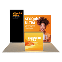 Boîte à lumière LED SEG portable personnalisée, en aluminium et PVC, pour stand d'exposition, boîtes lumineuses rétroéclairées, publicité pour stand de salon professionnel
