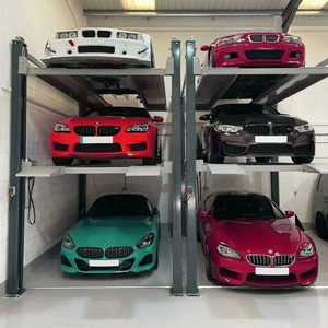 Elevador Hidráulico de 4 Postes y 3 Niveles para Autos, Entrega Rápida, Fácil de Usar, Gato Hidráulico para Garaje, Elevador de Autos en Oferta, Equipo de Estacionamiento - Product Image 1