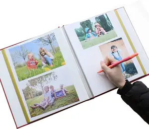 Custom Photo Album Printer Linen Cover Anniversary Wedding Plastic Inner Photography Photo Book DIY Scrapbook Parents Gift