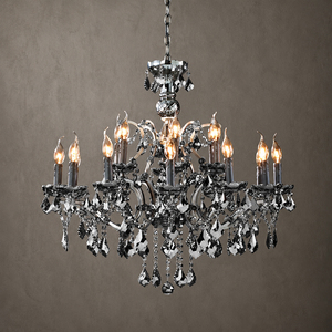 Simple Modern Candle <b>Crystal</b> Pendant Lamp Multiple Finish Metal Frame <b>Chandelier</b> For Home Ambient <b>Lighting</b> - Product Image 2