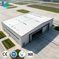 Hangar d'avion à grande portée en structure métallique, modèle de projet réel du Royaume-Uni, pour la maintenance d'avions commerciaux