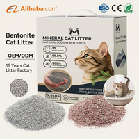 Litière pour chat en bentonite de sodium multicolore MIYA Premium, agglomération rapide, faible poussière, contrôle efficace des odeurs, biodégradable, charbon actif haute performance