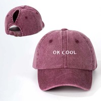 Casquette de baseball unisexe sportive à imprimé léopard 100 % coton avec trou pour queue de cheval et broderie à la main, logo personnalisé, faible quantité minimale de commande