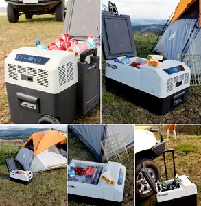 Réfrigérateur étanche portable pour camping-car, 15l, 30l, 40l, 50l, pour voiture solaire, AC, DC, 12v, congélateur pour camping-car, 4DW
