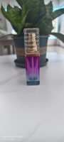 Flacon cosmétique en verre carré facetté violet de 30 ml, bouchon pompe doré de luxe, flacon vide pour sérum, essence, soin de la peau, emballage personnalisé