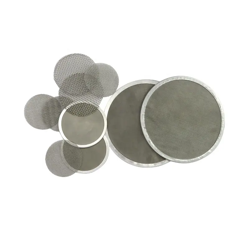 Pantalla de filtro de malla metálica Micro DE ACERO INOXIDABLE multicapa individual filtro de disco lavable y reutilizable