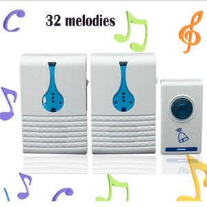 Сертифицированный CE, 32 мелодии, беспроводной дверной звонок, электрический звонок с 2 приемниками, дверные звонки для супермаркетов - Product Image 4