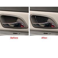 Poignée de porte intérieure en Fiber de carbone de haute qualité, autocollant de couverture décorative, accessoires de voiture pour Chevrolet Cruze 2009 — 2015