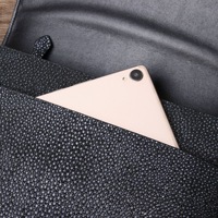 Sac à bandoulière en PU texturé Galuchat, logo personnalisé, sac à rabat de luxe, sac bandoulière OEM, design gratuit, sac messager tendance pour femmes
