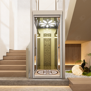 Ascenseur de villa en acier inoxydable Ascenseur résidentiel Ascenseur <span class=keywords><strong>domestique</strong></span> avec cabine fantaisie pour maison Intérieur Extérieur - Product Image 2