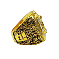 Haute qualité 2016 Lakers Championship Ring Kobe 20e anniversaire retraite bague de mode commémorative