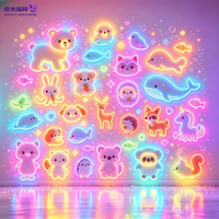 Lampe murale LED néon ludique et romantique, enseigne néon esthétique mignonne, décoration idéale pour chambre d'enfant, salon familial et espace de jeu intérieur