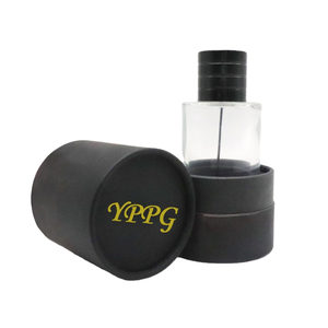 Tube en papier kraft recyclable pour emballage de poudre cosmétique en vrac, cylindrique, mat, brillant, or UV, gaufré, noir - Product Image 1