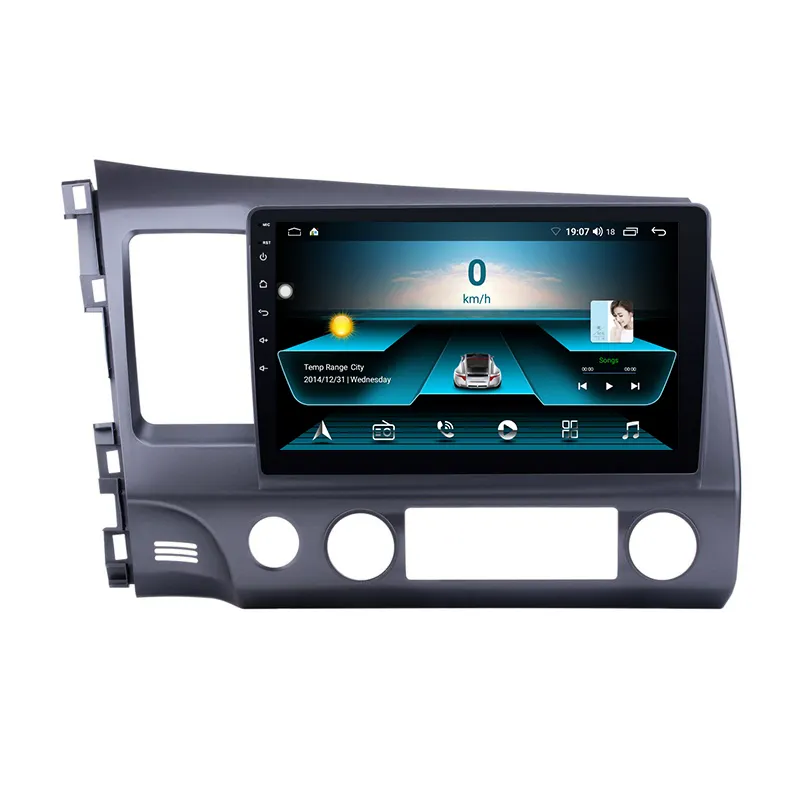 Android 12.0 dört çekirdekli 1 + 16G araba radyo Gps navigasyon tam dokunmatik araba radyo için Honda Civic 2006 2007 2008 2009 2010 2011 2012