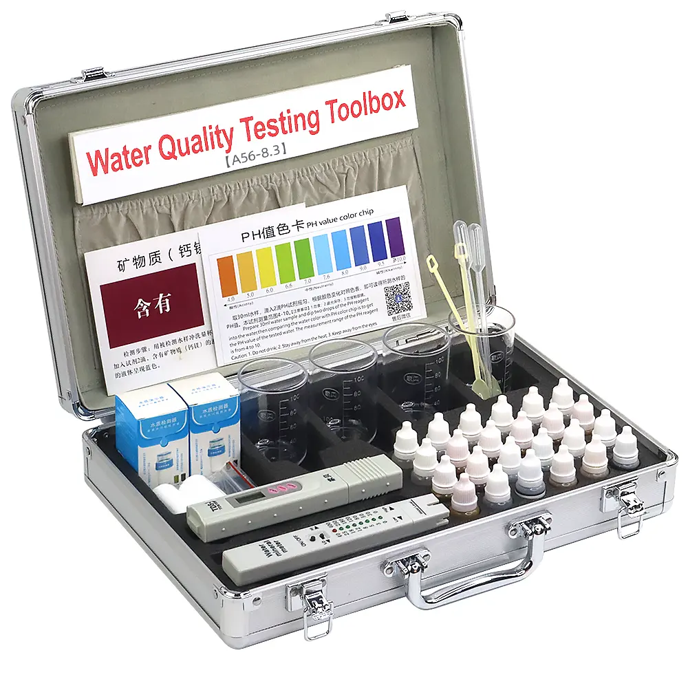 OEM ODM swimming pool and drinking water analysis kit with water test meter and reagents