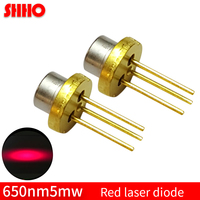 Módulo de diodo láser rojo, accesorios de luz roja, fuente de semiconductor láser TO18/diámetro 5,6mm 650nm 5mw