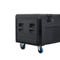 Valise de transport à roulettes pratique pour câbles, coffre de rangement pour câbles d'équipement audio et d'éclairage de scène DJ avec roues
