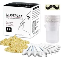 Amazon kit de cera de nariz e sobrancelhas, venda quente de cera depilatória para homens e mulheres, nariz sem dor rápida