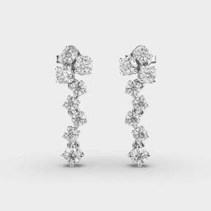 Graceful Gold Plated Diamond <b>Stud</b> <b>Earrings</b> Crafted in 925 Sterling <b>Silver</b> Elegant Fine Jewelry for Bridal Daily Wear Anniversary - Product Image 4